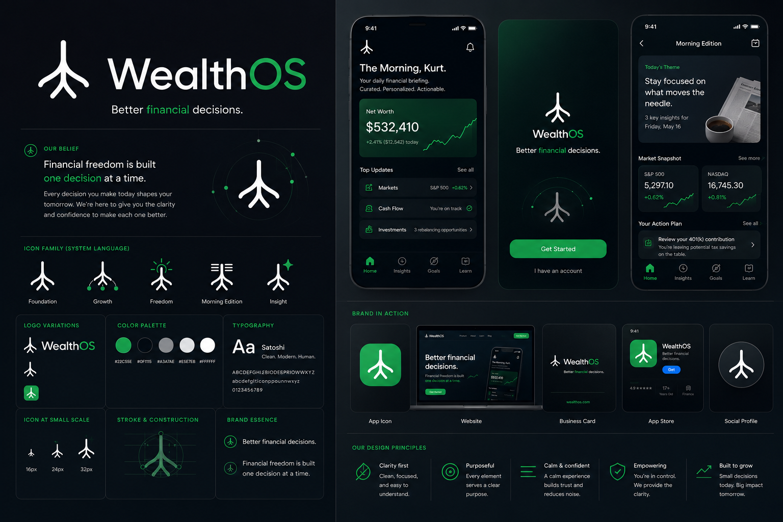 WealthOS brand and interface system